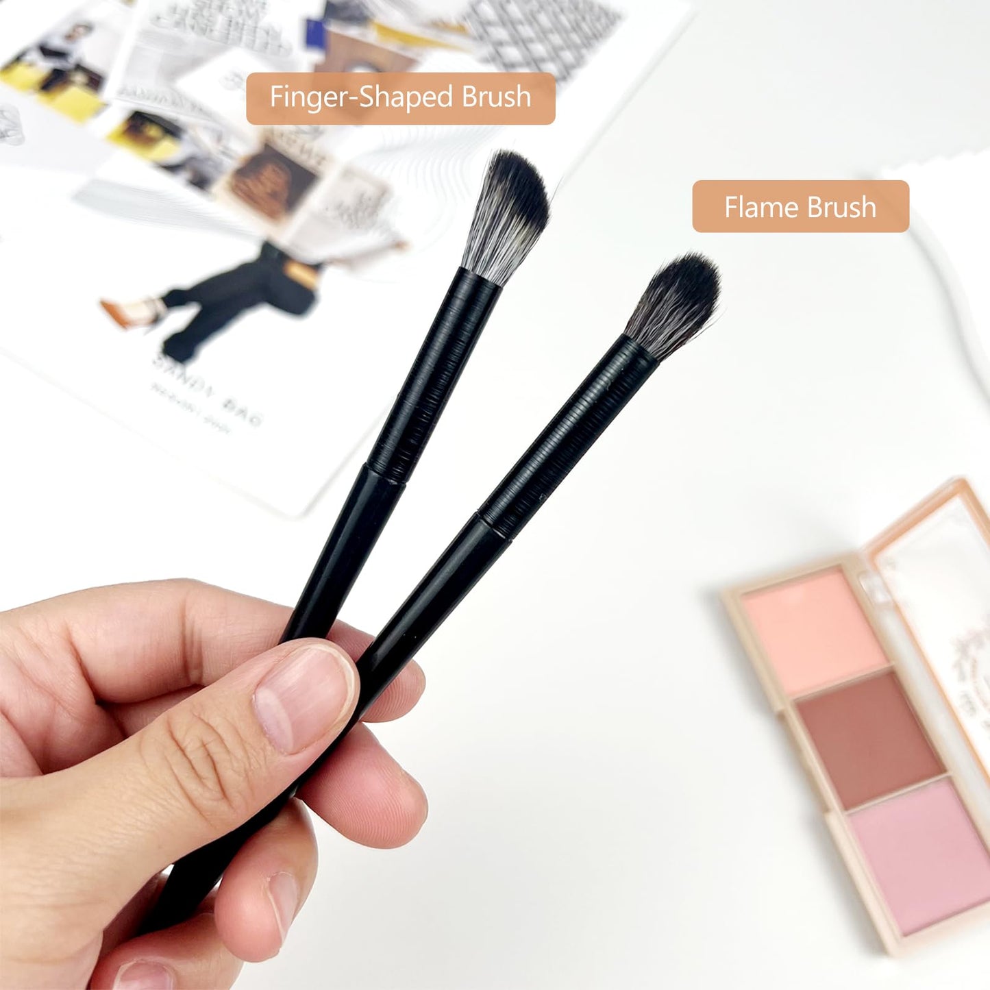 Fluffy Eye Brush - Multi-Purpose Eyeshadow & Concealer Brush for Soft-Focus Finish, Vegan & Cruelty-Free Synthetic Bristles Beauty & Personal Care Brvlsoc