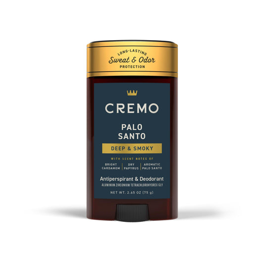 Cremo Palo Santo Antiperspirant & Deodorant for Men, 48-hour Sweat and Odor Protection, 2.65oz Beauty and Personal Care Cremo