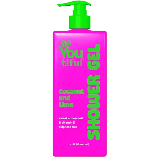 BeYoutiful Coconut Lime Body Wash Soap for Teens and KIds, Moisturizing Natural Ingredients for Sensitive Skin, Hydrating Shower Gel, Cruelty Free Beauty & Personal Care BeYoutiful