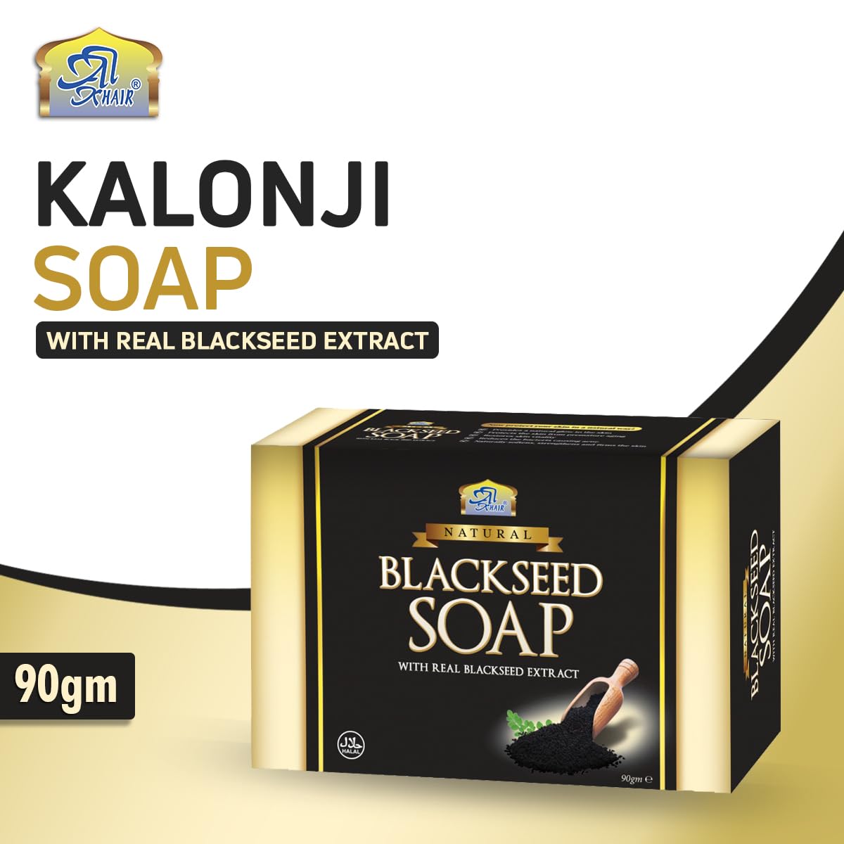 Fusion Flavor Imports LLC Al-Khair Black Seed Soap 6-Pack | Natural Nigella Sativa Bar for Deep Cleansing & Nourishing Skin | Herbal Moisturizing Soap Beauty & Personal Care Fusion Flavor Imports LLC