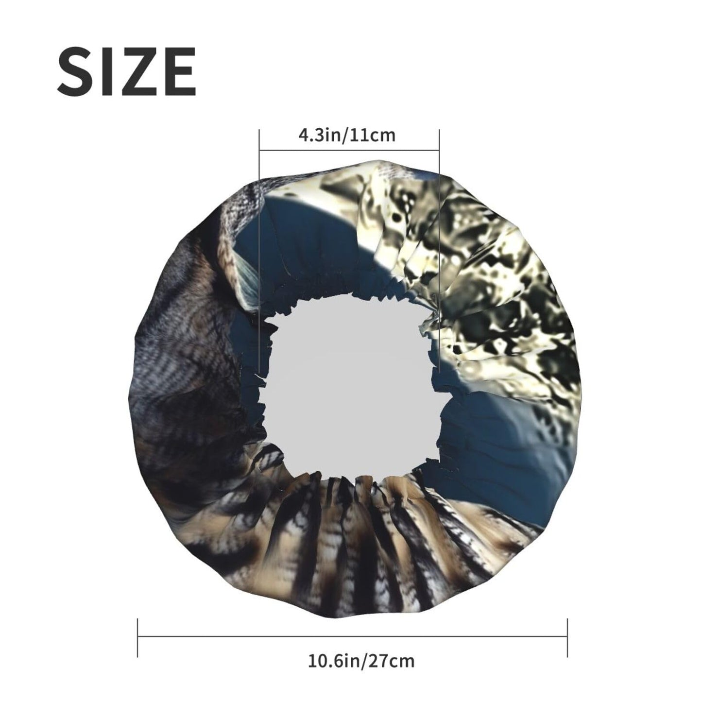 Owl and Moon Shower Cap for Women Men Large Reusable Shower Bonnet Double-Layer Waterproof Bath Caps Elastic Band Hair Hat for All Hairstyles Beauty and Personal Care BWLHJKE