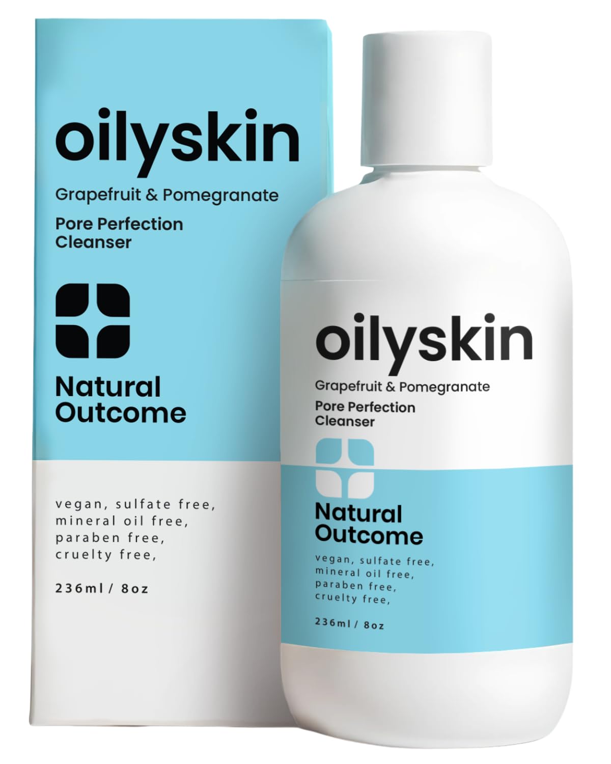 natural outcome Oily Skin Cleanser | Oil Control Daily Face Wash | Pore Hydrating Non-Greasy Cleansing Gel with Purifying Citrus Extracts for Oily Beauty & Personal Care natural outcome