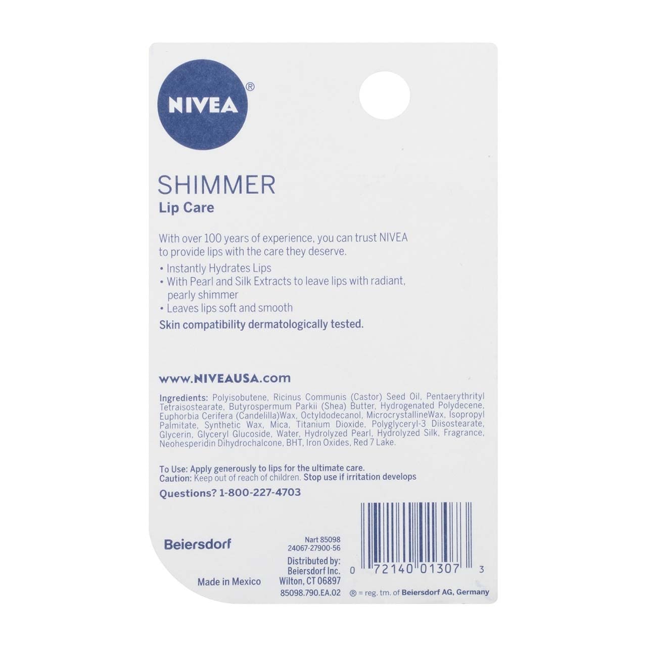 NIVEA Shimmer Radiant Lip Care 0.17 oz (Pack of 4) Beauty & Personal Care NIVEA