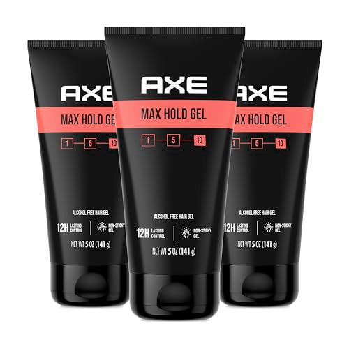 AXE Hair Styling Gel MAX Hold Gel 3 ct for 12H Lasting Control, Our Strongest Hold Gel, 5 oz Beauty & Personal Care AXE