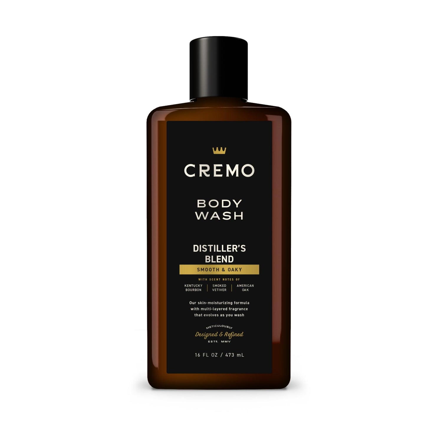 Cremo Body Wash Men, An Elevated Blend with Notes of Kentucky Bourbon, Smoked Vetiver and American Oak, 16 Fl Oz Beauty & Personal Care Cremo
