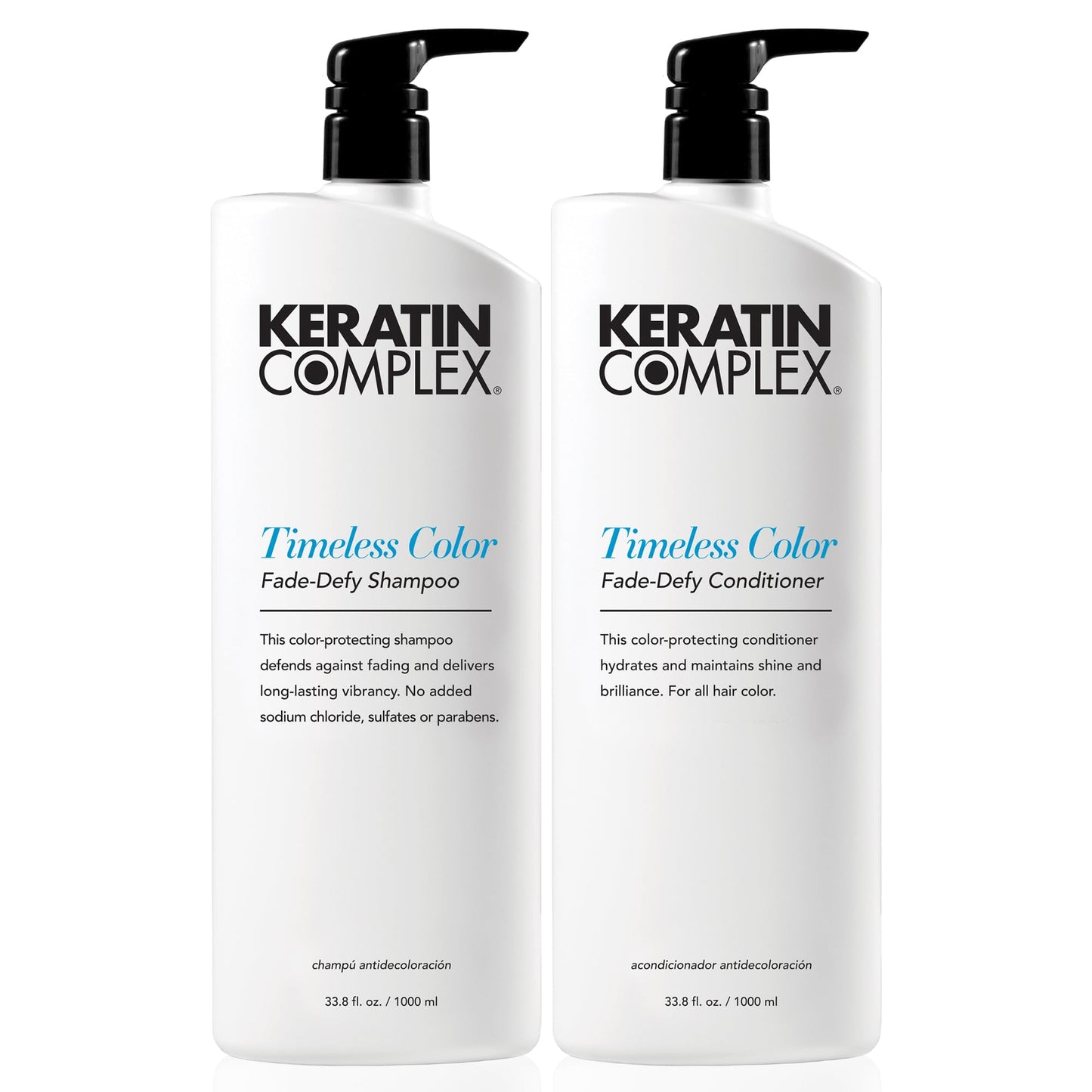 Keratin Complex - Timeless Color Fade Shampoo & Conditioner Duo - 33.8 fl oz Each Beauty & Personal Care Keratin Complex