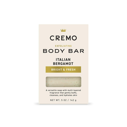Cremo Exfoliating Body Bar for Men, Italian Bergamot Scent, Multi-Layered Fragrance That Buffs, Cleanses and Hydrates Skin, 5oz Beauty & Personal Care Cremo