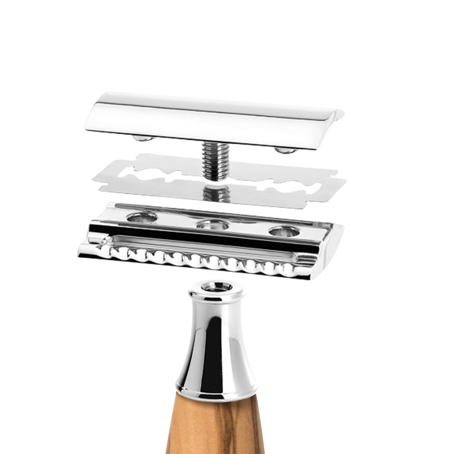 MÜHLE VIVO Olive Wood Closed Comb Safety Razor - Clean Shaving, Modern Design Beauty and Personal Care MÜHLE