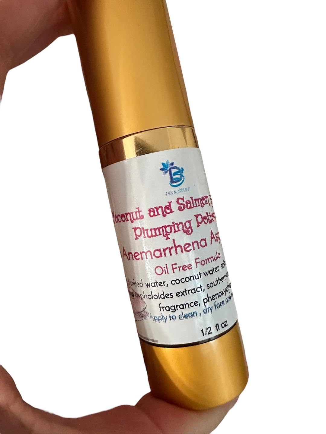 Diva Stuff Pink Coconut & Salmon Pdrn Facial Plumping Potion with Anemarrhena Asphodeloides, Volufiline, Hyaluronic Acid Niacinamide Oil-Free Serum Beauty & Personal Care Diva Stuff