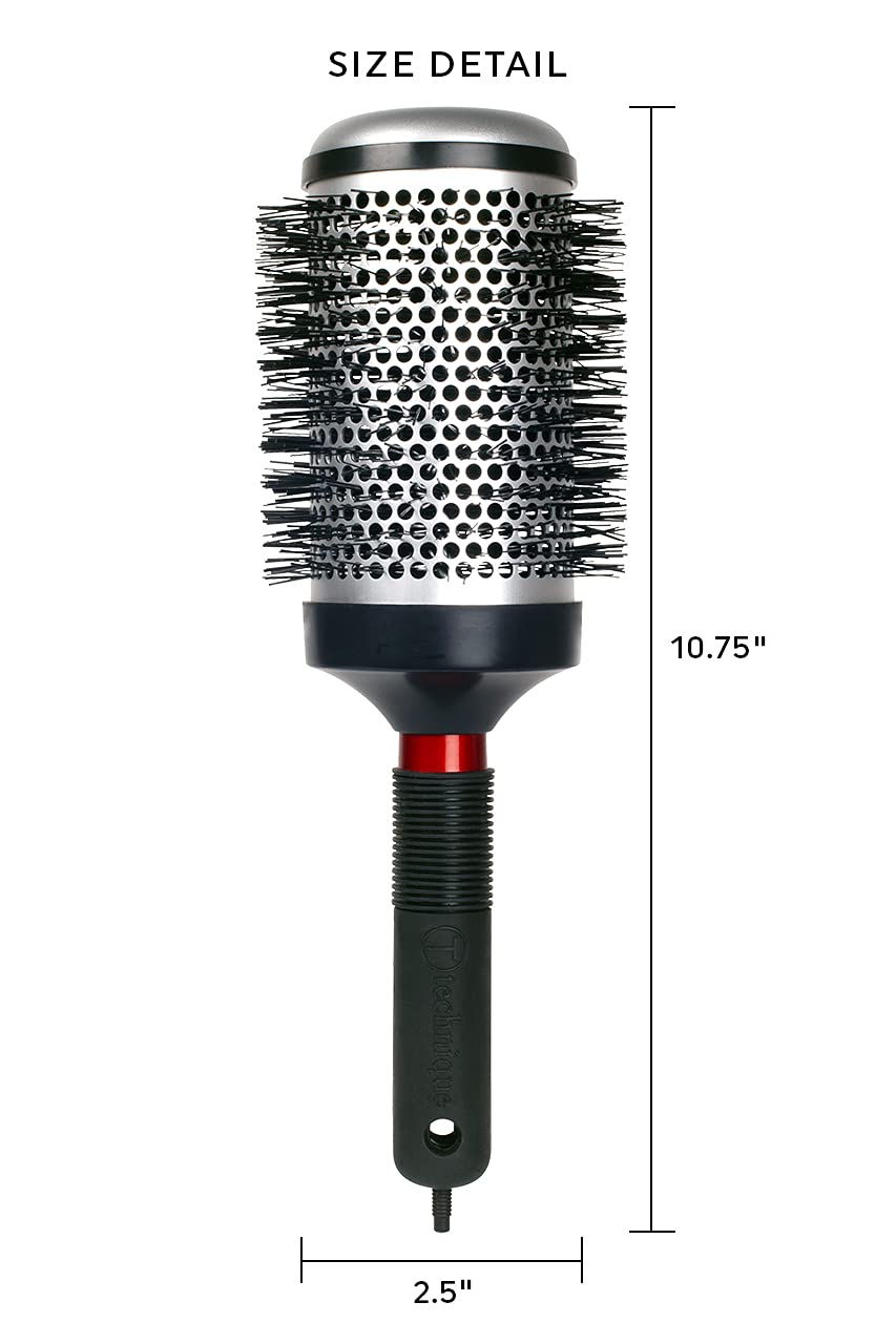 Cricket Technique Thermal Hair Brush #400 2.5” for Curling, and Styling - Heat-Retaining Barrel with Anti-Static Tourmaline Bristles, Round Thermal Beauty & Personal Care Cricket