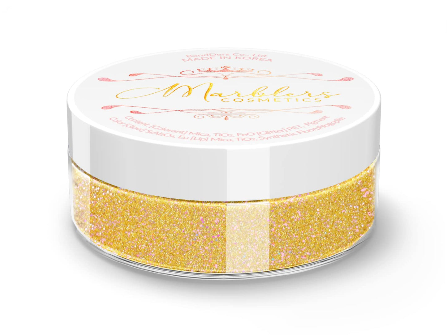 MARBLERS Glitter Mica Powder [Rosy Gold] 0.14oz (4g) | Glitter Mica | Highly Pigmented | Non-Toxic, Vegan, Cruelty-Free | Eyeshadow, Body Butter, Nail Beauty & Personal Care MARBLERS