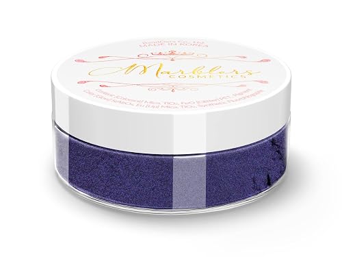 MARBLERS Fine Natural Mica Powder [Blueberry] 0.11oz (3g) | Highly Pigmented | Non-Toxic, Vegan, Cruelty-Free | Eyeshadow, Body Butter, Nail Polish Beauty & Personal Care MARBLERS