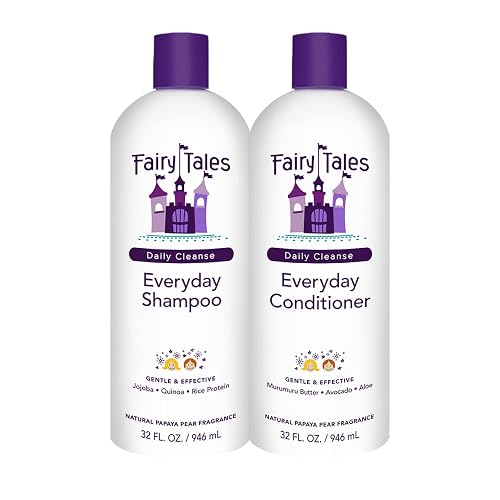 Fairy Tales Daily Cleanse Everyday Kids Shampoo + Conditioner set - Gentle Natural Defining Product, Tangle Free, Moisturizing and Hydrating, Clean + Beauty & Personal Care Fairy Tales