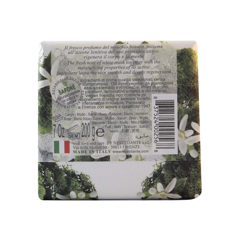 Nesti Dante Marsiglia Toscano Triple Milled Vegetal Soap, Muschio Bianco, 7 Ounce Beauty & Personal Care Nesti Dante