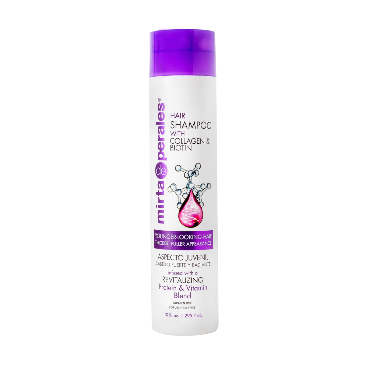 Mirta De Perales Strengthening Shampoo for Fine, Thinning Hair | Collagen & Biotin + Wheat Protein & Botanical Extracts | Adds Volume, Reduces Beauty & Personal Care Mirta De Perales