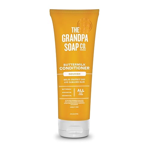 The Grandpa Soap Company Buttermilk Conditioner - Nourishing Formula to Help Strengthen and Hydrate Hair, With Coconut Oil & Silk Protein, Sulfates Beauty & Personal Care The Grandpa Soap Company