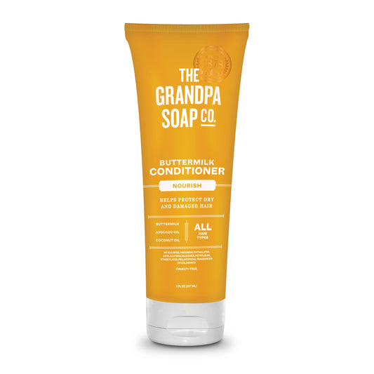 The Grandpa Soap Company Buttermilk Conditioner - Nourishing Formula to Help Strengthen and Hydrate Hair, With Coconut Oil & Silk Protein, Sulfates Beauty & Personal Care The Grandpa Soap Company