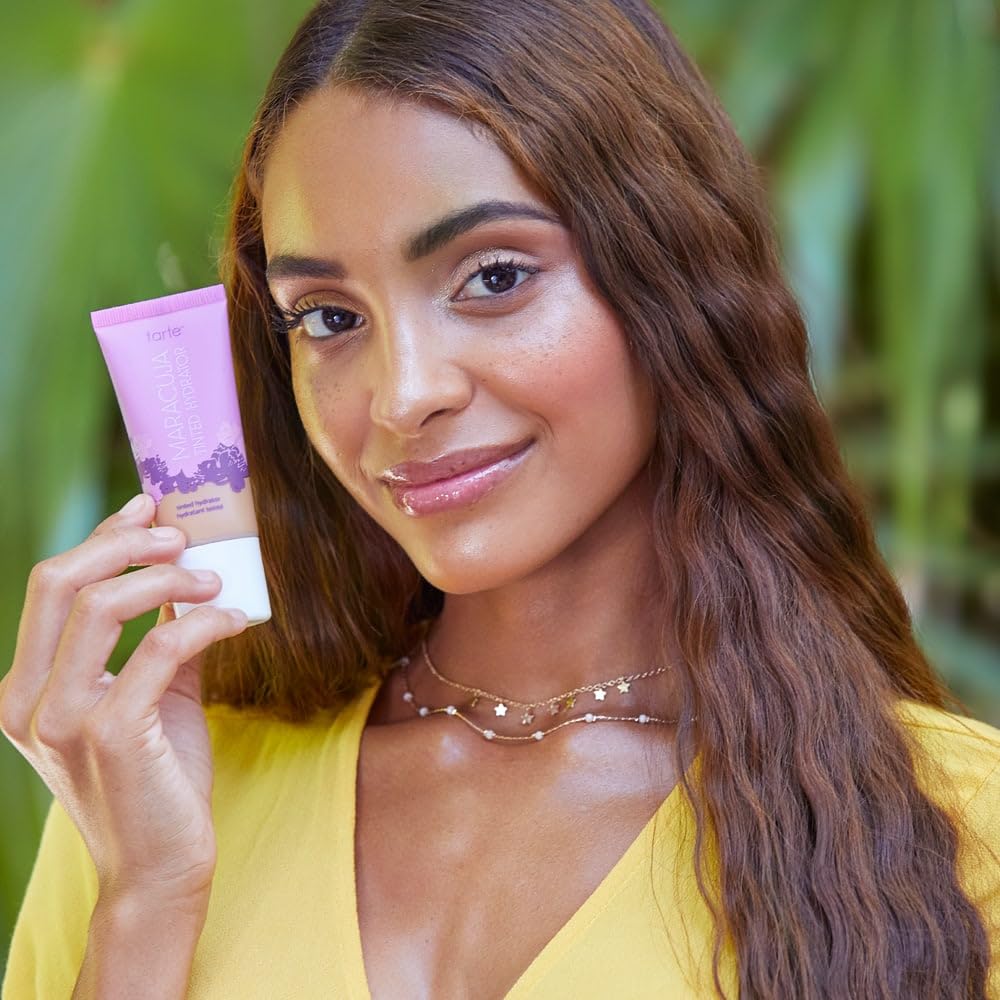 tarte maracuja tinted moisturizer - Lightweight Sheer Foundation with Buildable Longwear Coverage, Hyaluronic Acid, Turmeric, Aloe for Hydrated Skin Beauty & Personal Care tarte