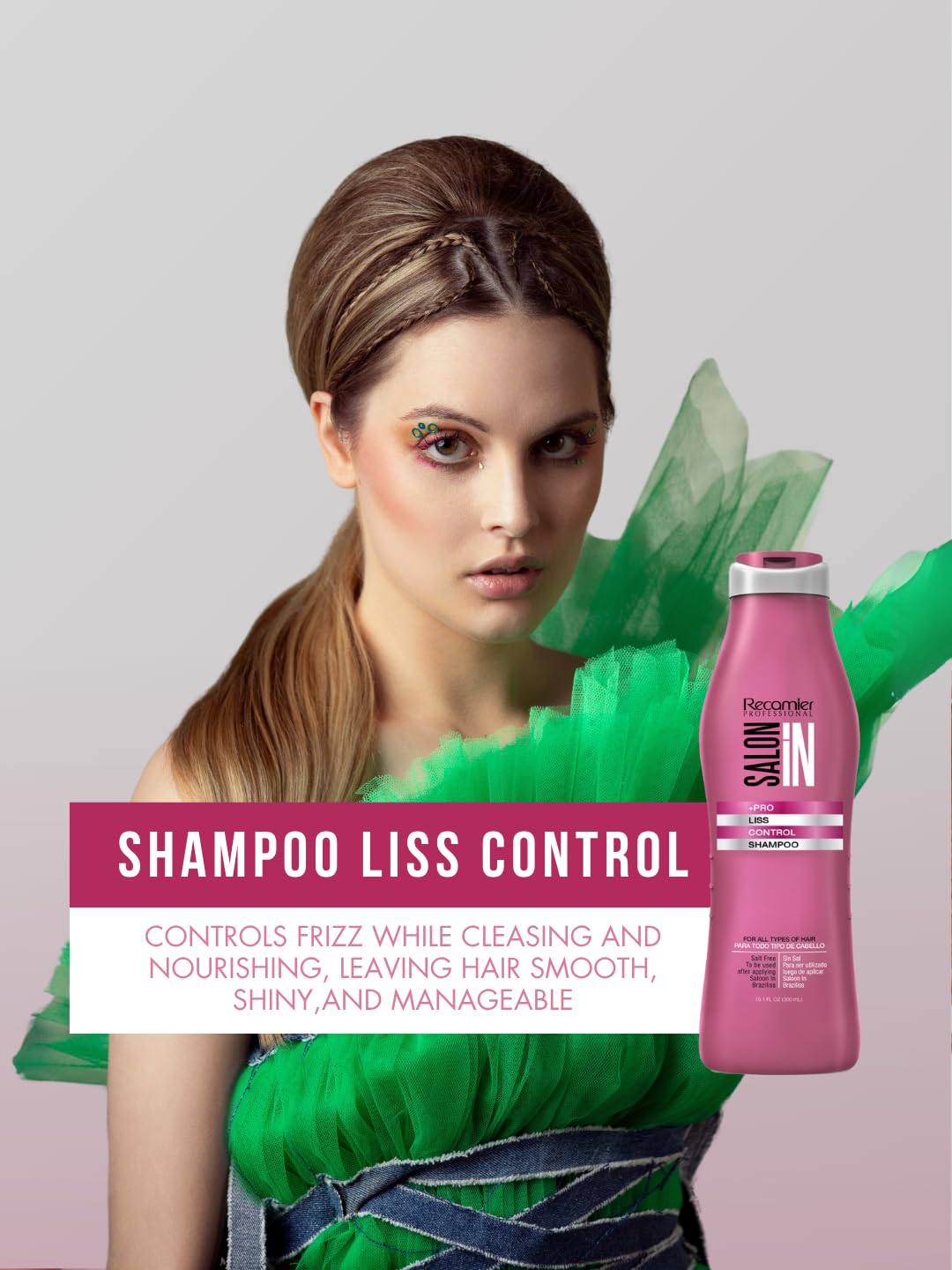 Salon In by Recamier | Liss Control Hair Shampoo & Conditioner Set | Hair Care Set | 33.8 fl oz / 1000 ml Beauty & Personal Care RECAMIER PROFESSIONAL SALON IN
