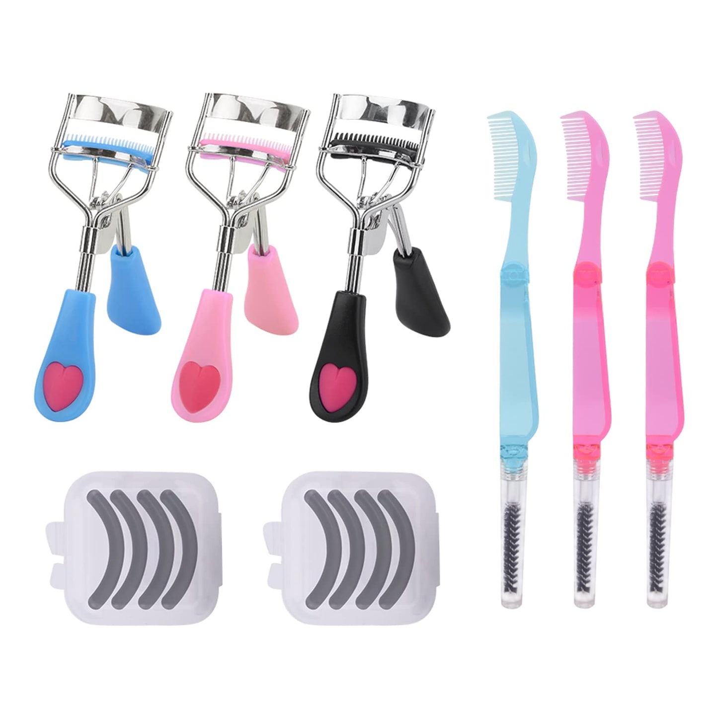 14 Pc Eyelash Set, 3 in 1 Eyelash Curler with Comb & Brush, Refill Pads & Applicator Tool Beauty & Personal Care CfoPiryx