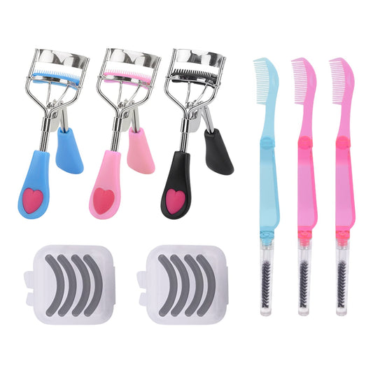 14 Pc Eyelash Set, 3 in 1 Eyelash Curler with Comb & Brush, Refill Pads & Applicator Tool Beauty & Personal Care CfoPiryx