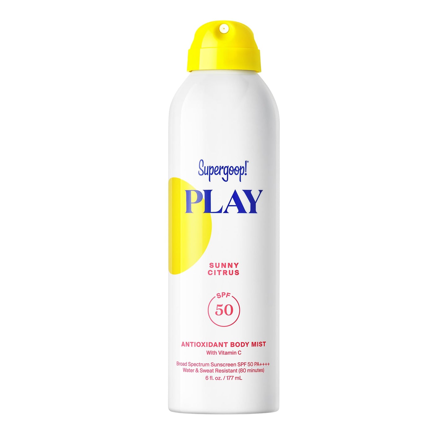 Supergoop! PLAY Antioxidant Body Mist w/Vitamin C - 6 fl oz - SPF 50 PA++++ Broad Spectrum Sunscreen - Body Spray - Great for Active Days - Sunny Beauty and Personal Care Supergoop!