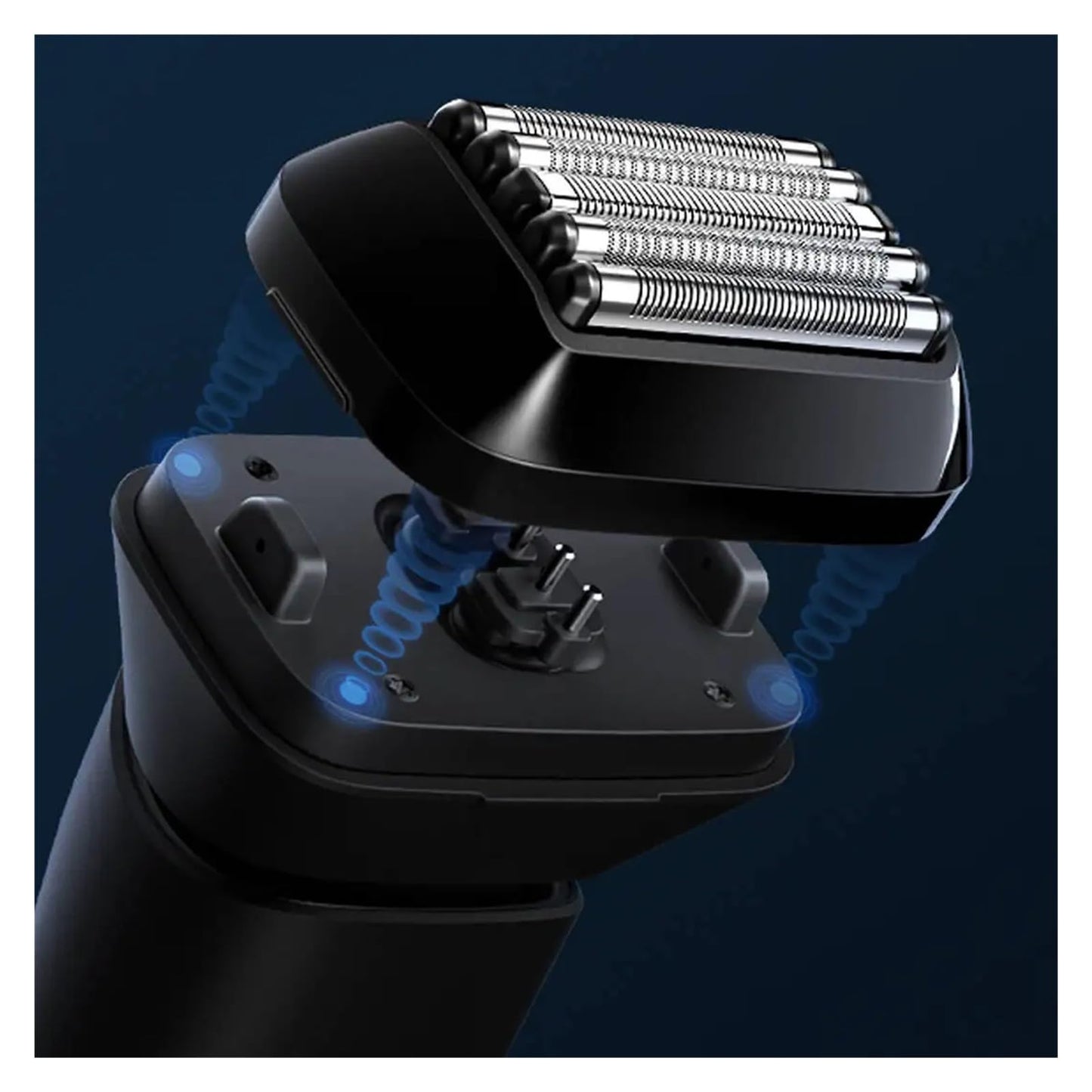 Cutter Head For Electric Shaver?Compatible For Mijia 5?MSWT501 Reciprocating Five-Blade Head Black Replacement Shaver Head Beauty and Personal Care YHFWER