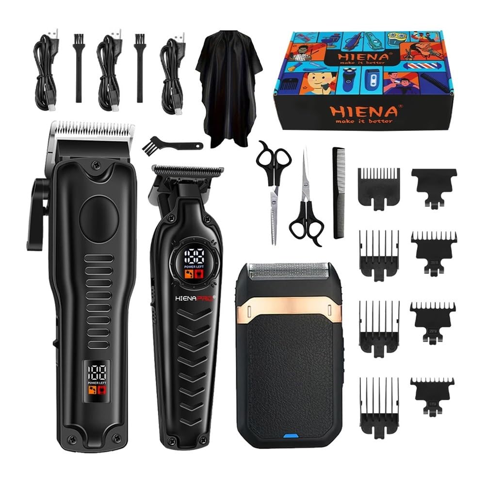 EWKYLSEM Razors Three-Piece Professional Home Hair Cutting Machine, USB Charging Cordless Hair Clipper, Men's Hair Trimmer, Men's Razor Beauty and Personal Care EWKYLSEM