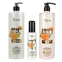 Tahe Miracle Gold Kit For Frizz Control - Shampoo 1000ml + Mask 1000ml + Styling Cream 100ml Beauty & Personal Care Tahe