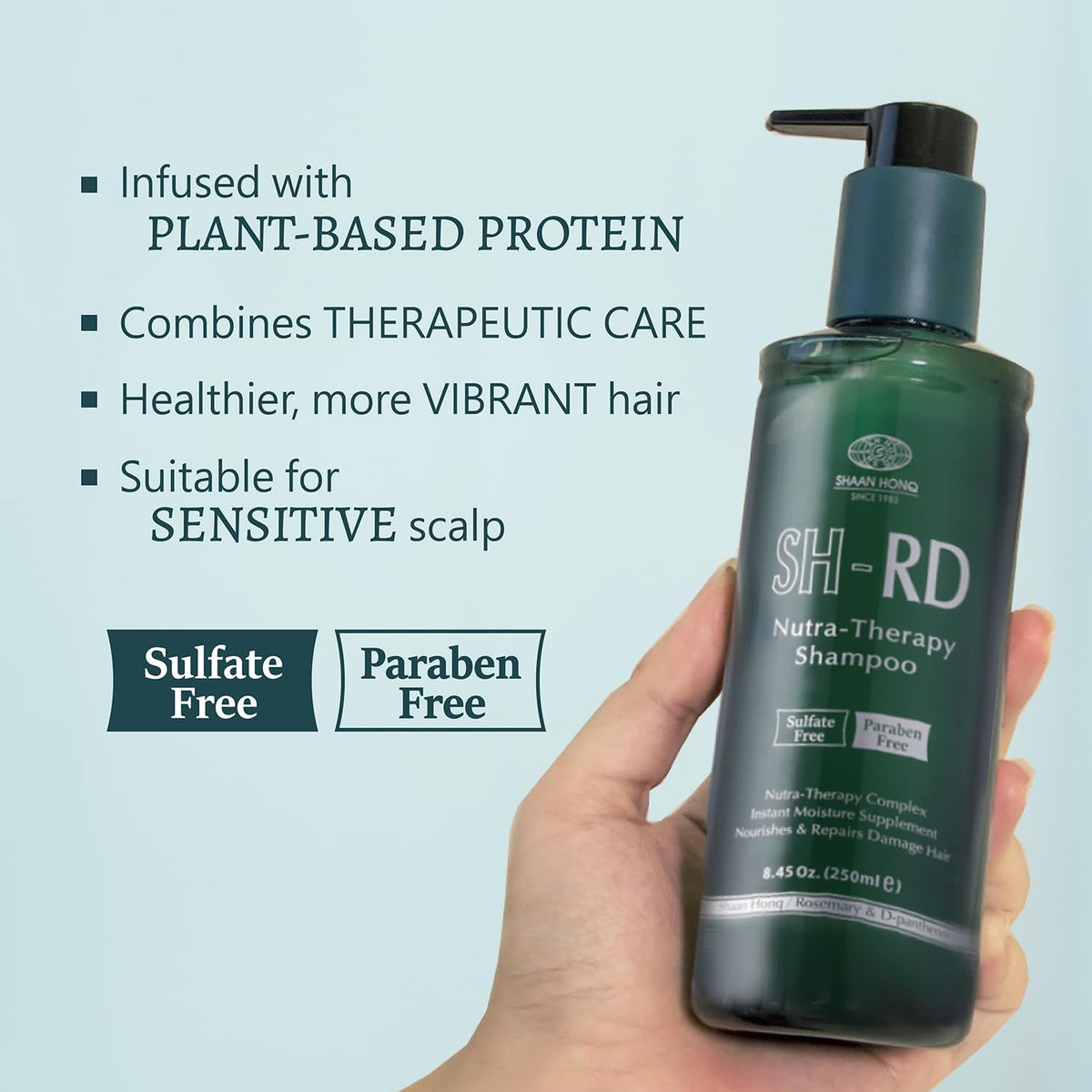 SH-RD Nutra-Therapy Shampoo for Dry, Damaged, Color-Treated, Frizzy & Bleached Hair | Repair Treatment with Proteins for Split Ends & Moisture |