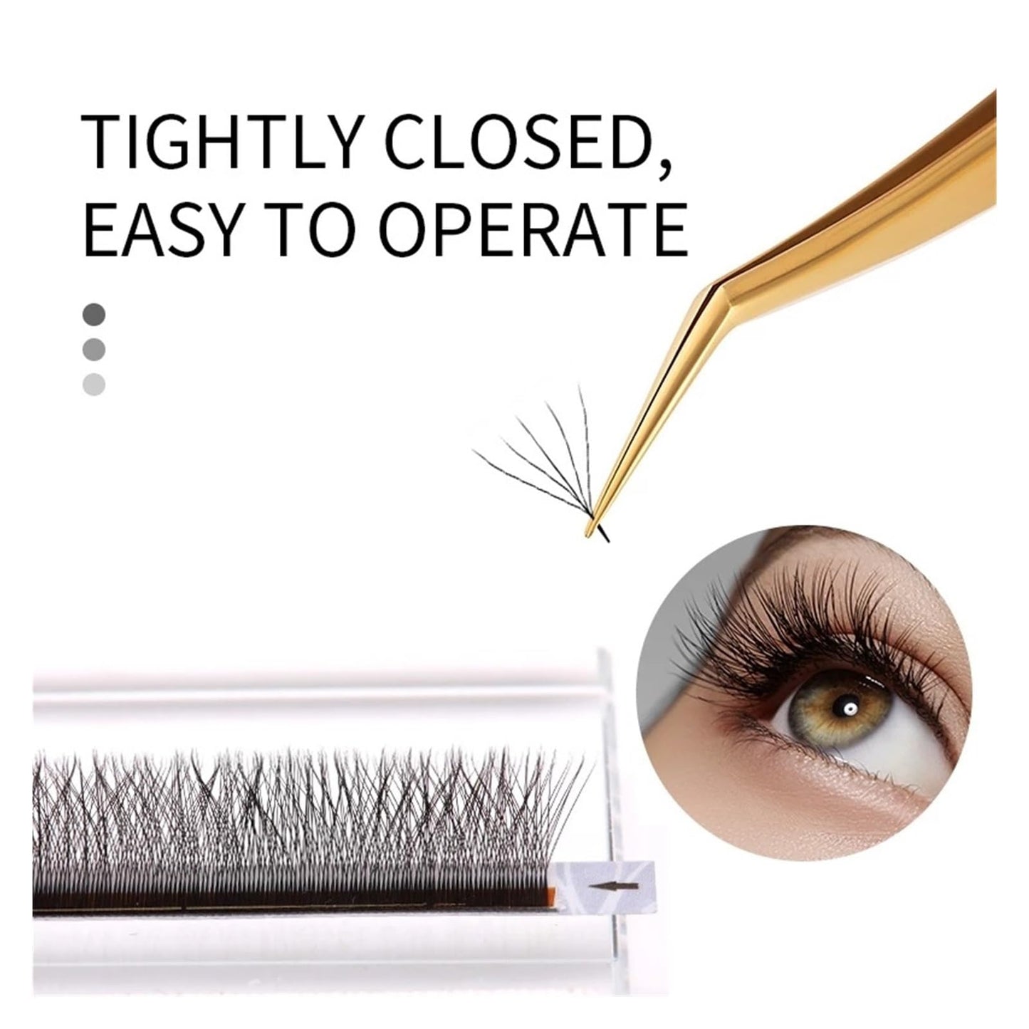 Eyelash Tweezer For False Eyelash Extension Lash Fan Eyebrows Nail Art Clip Cilia Gold Stainless Steel Tweezers Makeup Tools(Tweezers A) Beauty and Personal Care ZXYZXYZZ