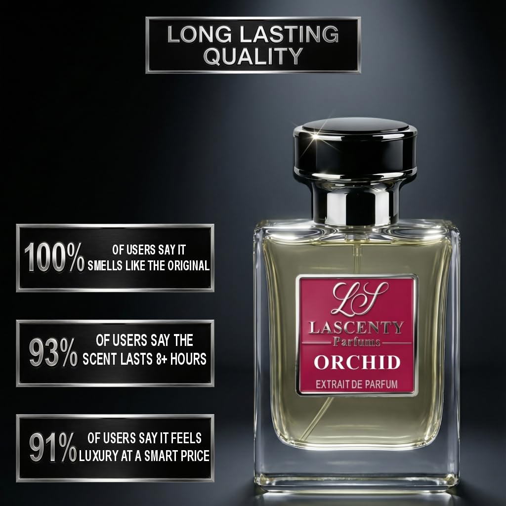 LaScenty ORCHID Inspired by Black Orchid, Deep Floral Amber Perfume for Women, Long Lasting Intense Fragrance with Strong High Projection, 50 ml EDP Beauty & Personal Care LaScenty