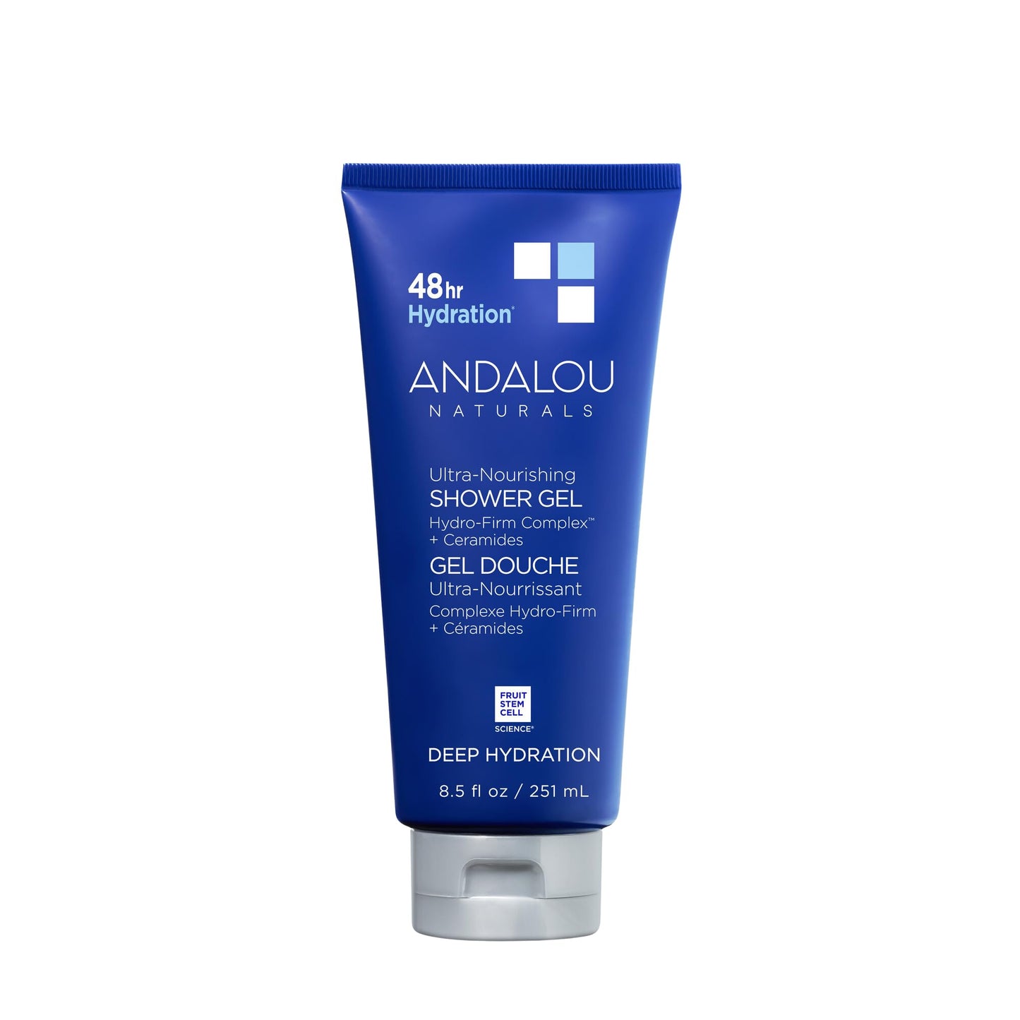 Andalou Naturals Body Wash, Deep Hydration Shower Gel, Ultra-Nourishing Skin Care for Dry Skin with Hyaluronic Acid & Ceramides, Gentle Exfoliating Beauty & Personal Care Andalou Naturals