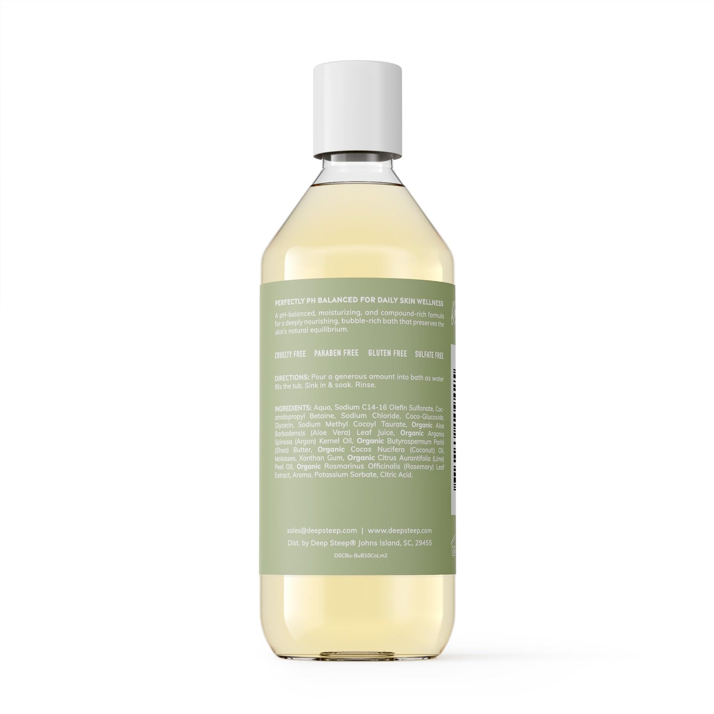 Deep Steep Bubble Bath, Coconut Lime, 10 oz - Soothing Soak with Shea Butter, Argan Oil, Aloe Vera & Coconut Oil - Vegan, Sulfate-Free, PH-Balanced Beauty and Personal Care Deep Steep