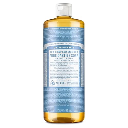 Dr. Bronner's Magic Soaps Pure-Castile Soap, Unscented Baby Mild, 32 Fluid Ounce Beauty & Personal Care Dr. Bronner's