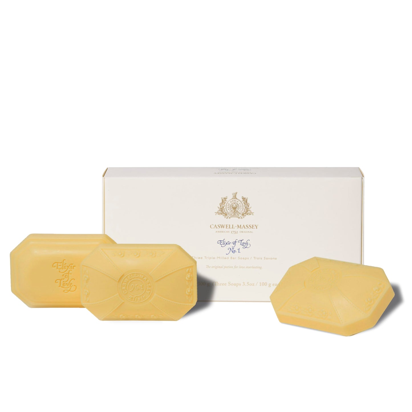 Caswell-Massey Natural Bar Soap Gift Set - Elixir of Love Scent - Romantic Triple-Milled Moisturizing Body Soap Bars for Women, Plant-Based Formula Beauty & Personal Care Caswell-Massey