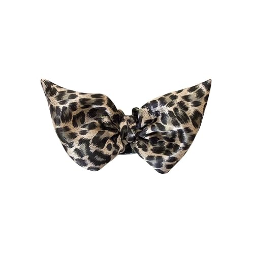 Mia Jaw Clamp, Cloth Covered Hair Clip w/Black + White Leopard Bow, for Women, Girls, Updos, French Twists 1pc Beauty & Personal Care Mia