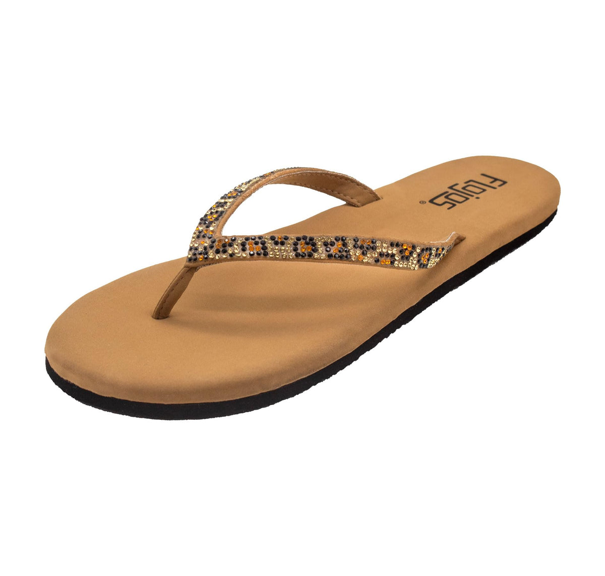 Flojos Women's Spark Flip-Flop, Tan Leopard, 6 Beauty & Personal Care Flojos