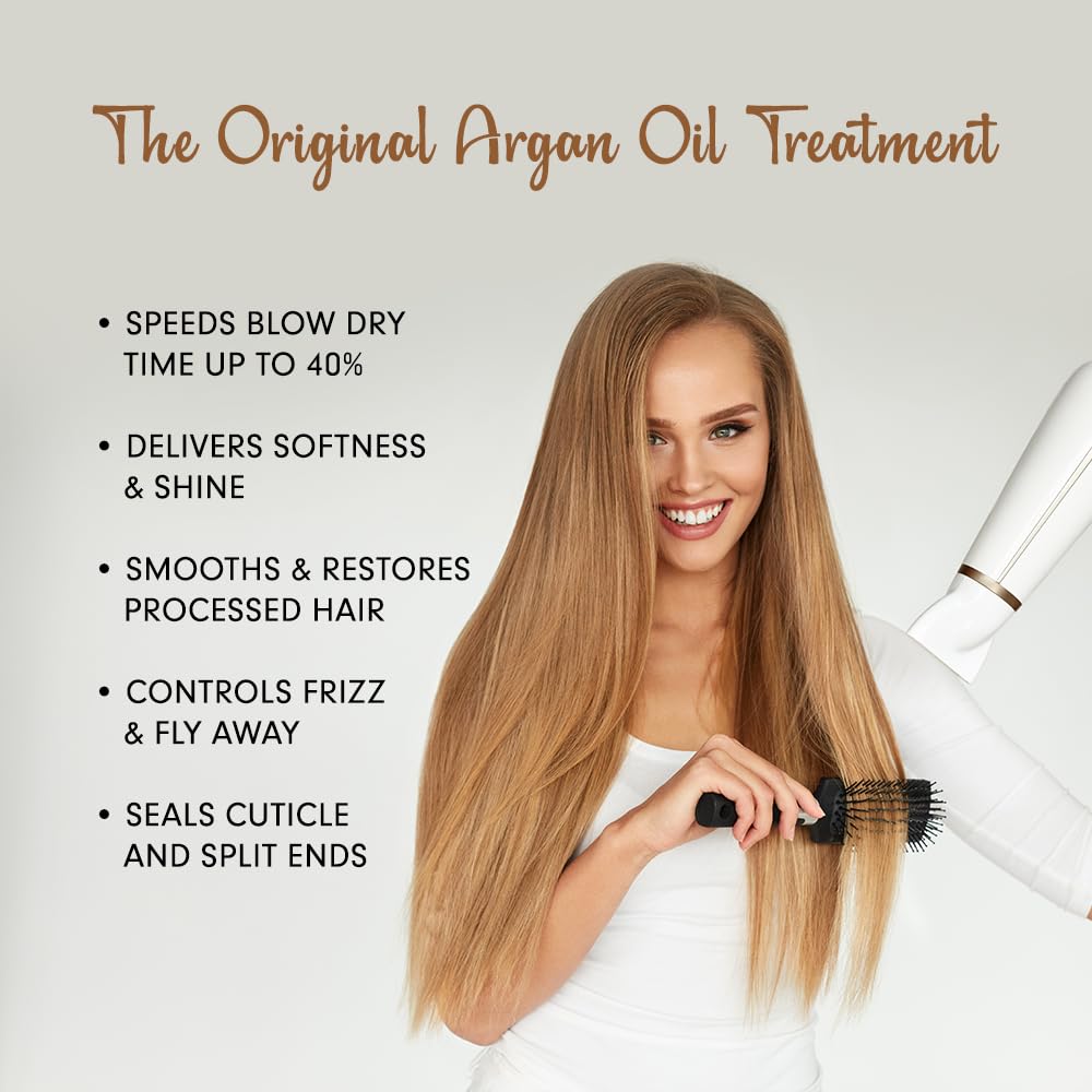 DermOrganic Original Argan Oil of Morocco Leave-In Hair Treatment - Repairs, Protects, Shines, Smooths, 4 oz (1 Pack) Beauty & Personal Care DermOrganic