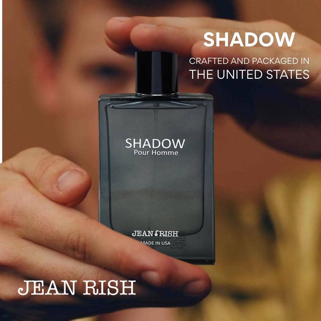 Jean Rish Shadow Pour Homme Perfume for Men Eau De Toilette, Long-Lasting Luxury Fragrance, Made In USA - Lemon, Lavender, Cedar, Musk Scent - 100ml Beauty & Personal Care Jean Rish