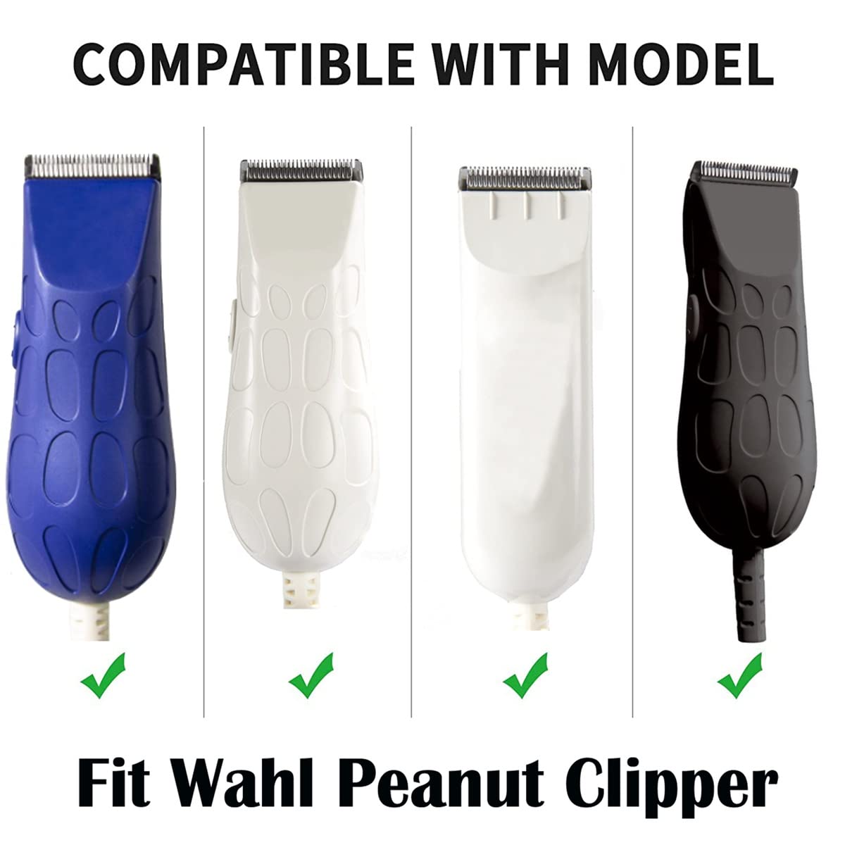 Professional Peanut Clipper/Trimmer Snap On Replacement Blades #2068-300 - Compatible with Wahl Peanut Hair Clipper/Trimmer, 2 Pack Black Beauty and Personal Care colorski