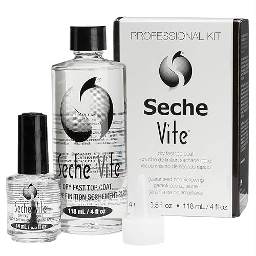 Seche Vite Professional Refill Kit, High-Gloss Clear Top Coat for Natural Nails, Artificial Gels Fiberglass Acrylic Extensions, Quick-Dry Long-Lasting Beauty & Personal Care Seche