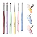 Modelones Nail Art Brushes Set, Nail Brush kit Gel Polish, Extension Gel, Liner, Clean up, Carving, Apex Building, Dotting Pens Professional Tools Beauty & Personal Care modelones