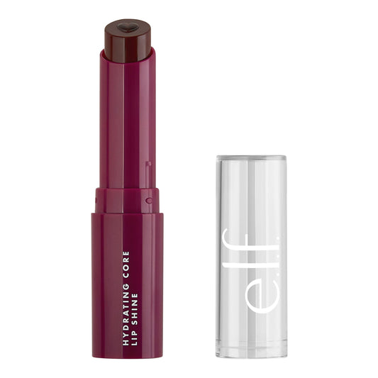 e.l.f. Hydrating Core Lip Shine, Lip Balm For A Sheer Tint Of Color & Soft Shine, Made With Nourishing Vitamin E, Vegan & Cruelty-Free, Ecstatic Beauty & Personal Care e.l.f.