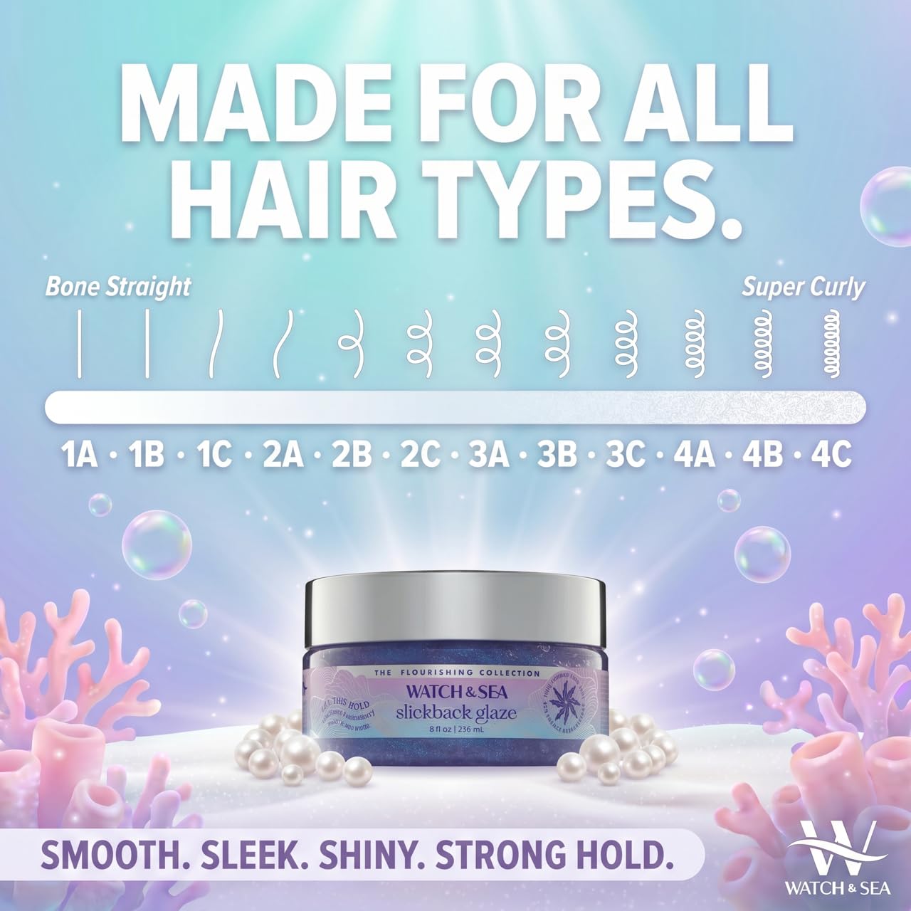 Watch & Sea “SEA THIS HOLD” Slickback Glaze - Slick Back Hair Gel & Edge Control with Seaweed and Sea Kelp - Strong Flexible Hold, Maximum Shine Beauty & Personal Care WATCH & SEA BEAUTY