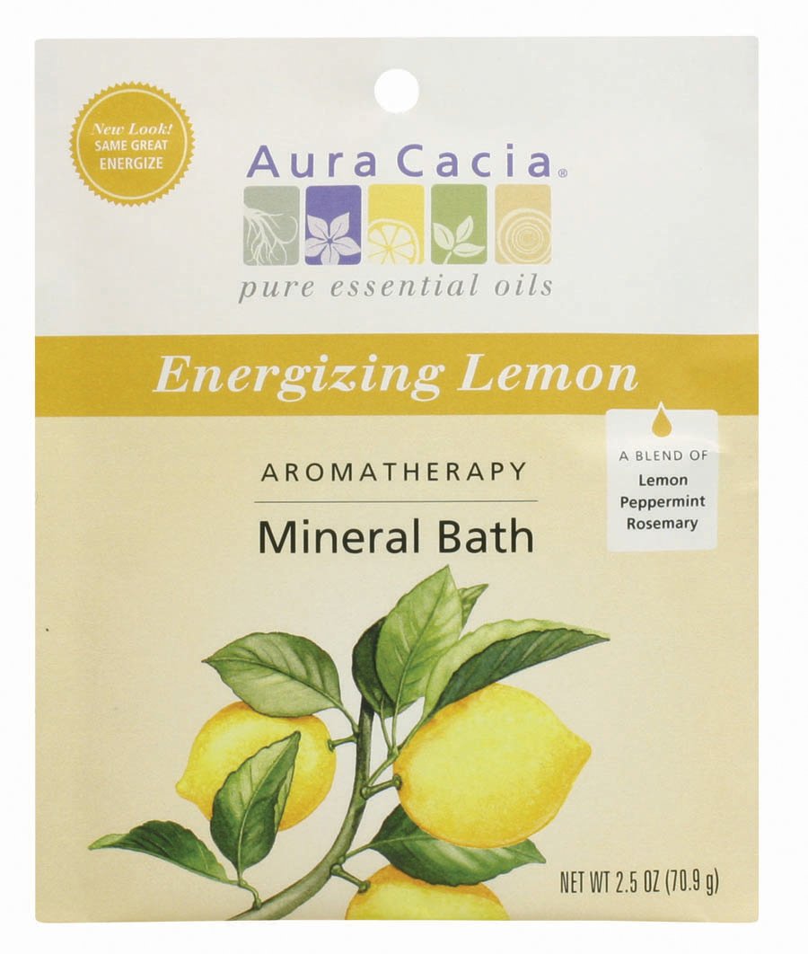 Aura Cacia Energizing Lemon Mineral Bath Packet, 2.5 Ounce Packet Beauty & Personal Care Aura Cacia