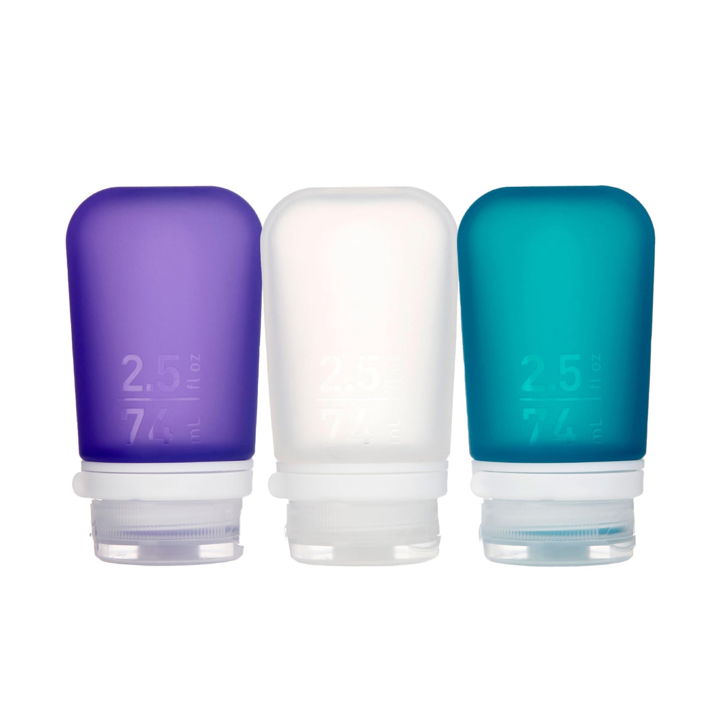 humangear GoToob+ Bottles - Silicone Leak-Proof Travel Tubes for Toiletries, Camping & TSA Carry-On (3-Pack), Medium (2.5 fl oz; 74ml) Beauty and Personal Care humangear Default Title