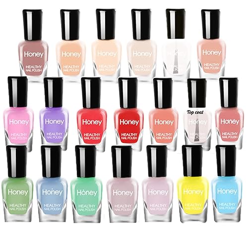 Tophany Non Toxic Nail Polish Set, Easy Peel Off and Fast Dry NailPolish Set for Pack, Eco Friendly and Organic Water Based Nail Polish Beauty & Personal Care Tophany