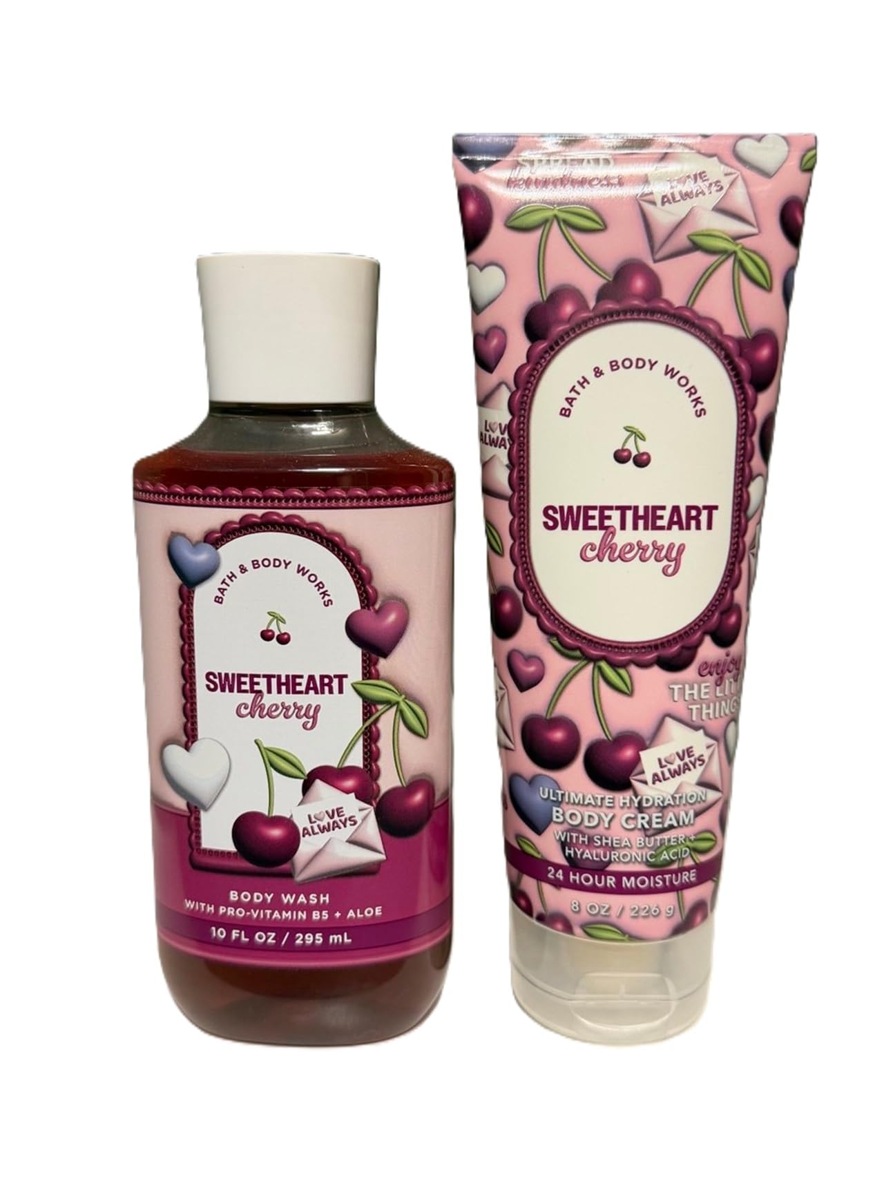 Bath and Body Works Sweetheart Cherry Shower Gel and Body Cream Set - Full Size Beauty and Personal Care Bath & Body Works