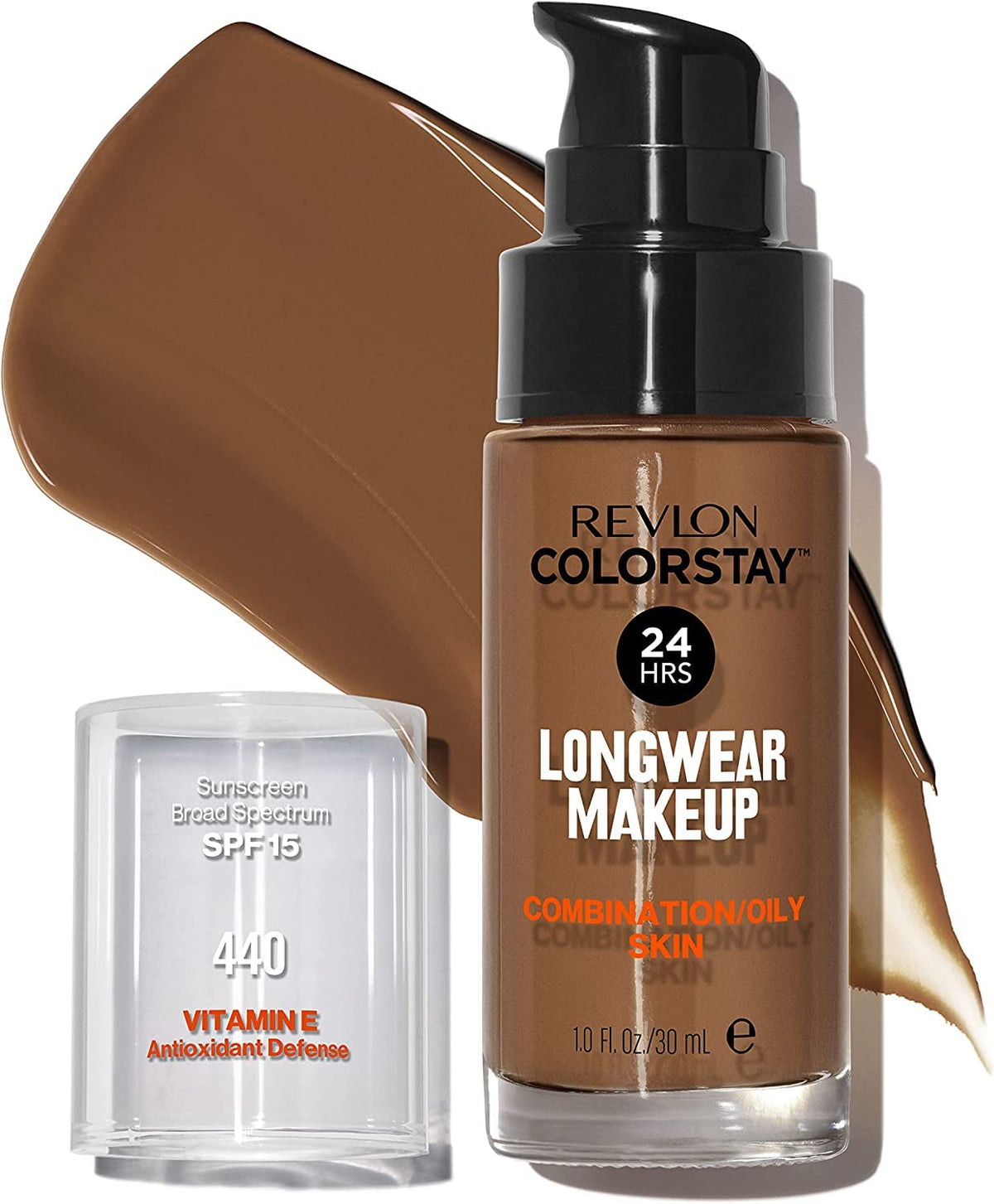 Revlon Colorstay SPF 15 Makeup Foundation for Combination/Oily Skin, Mahogany, 1 Fl Oz Beauty & Personal Care REVLON